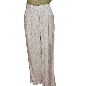 Woman's Old Navy linen/cotton coastal core beachy wide leg relaxed stripe pants